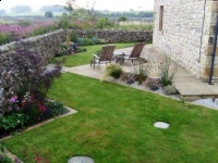 Open, sunny garden for a new house